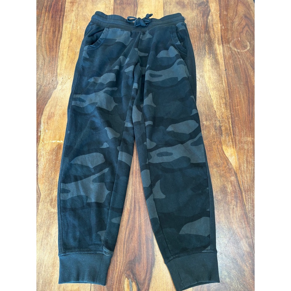 Shambhala camouflage joggers women sz M blue camo fleece sweatpants athleisure